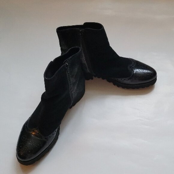 LUCA GROSSI WOMEN SUEDE BOOTIES SIZE 38 1/2 USED - Picture 8 of 14